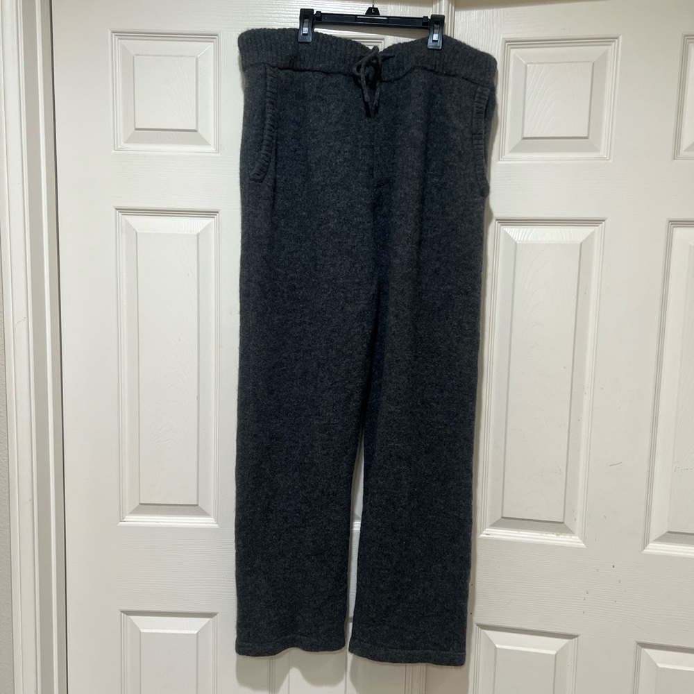 AE x Tru Kolors Wool-Cashmere Sweat Pant Charcoal Heather Size XL Relax Lounge